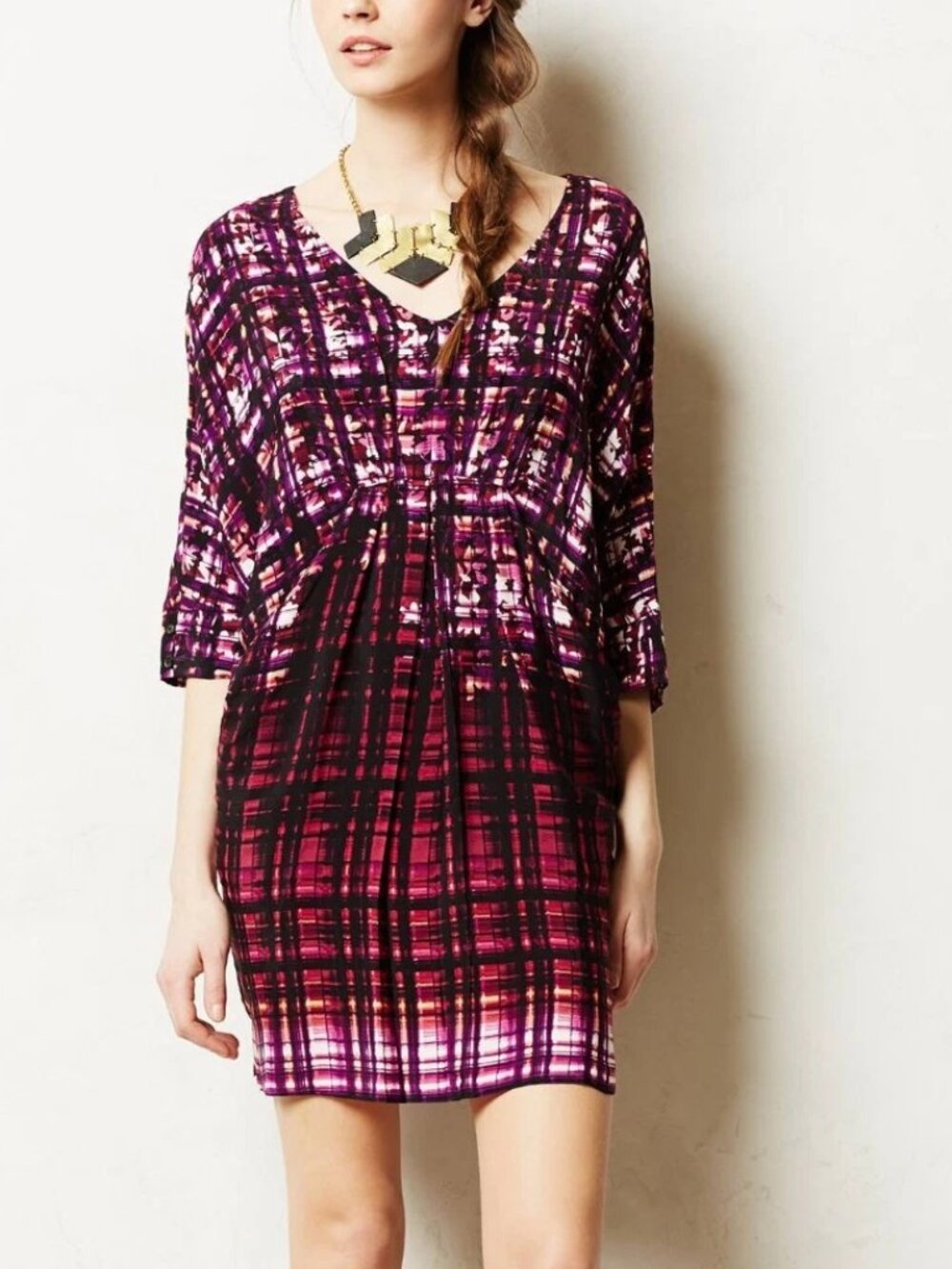 Anthropologie x Maeve Pink Petal Palette Tunic Dress Size Small